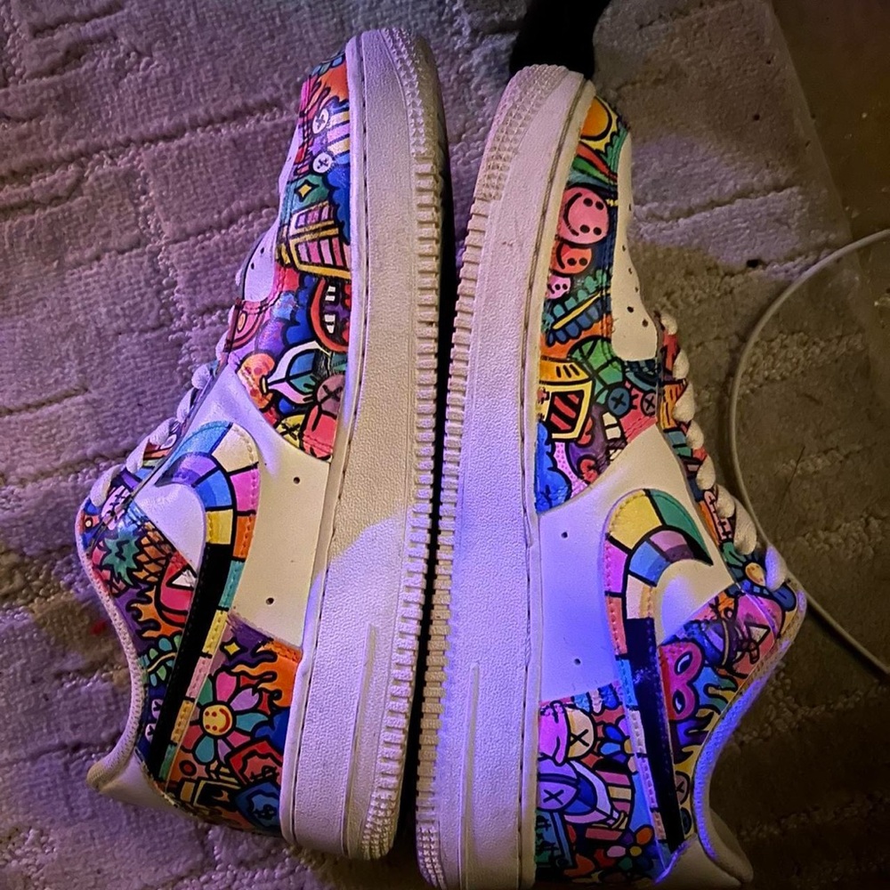 Custom White Nike Air Forces